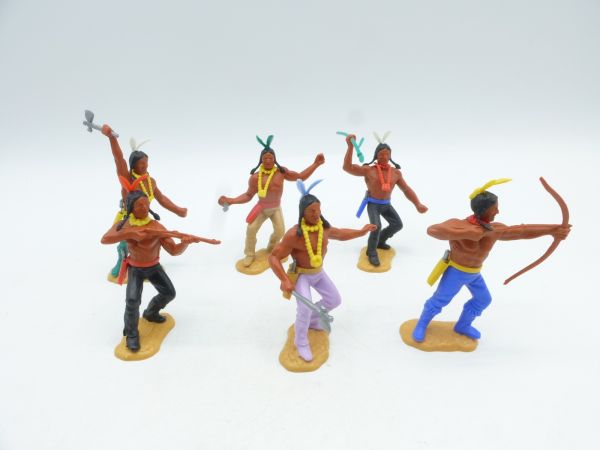 Timpo Toys Great set of Indians 3rd version on foot (6 figures)