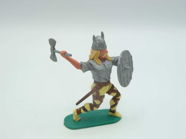 Timpo Toys Viking with double battleaxe + silver shield (original)
