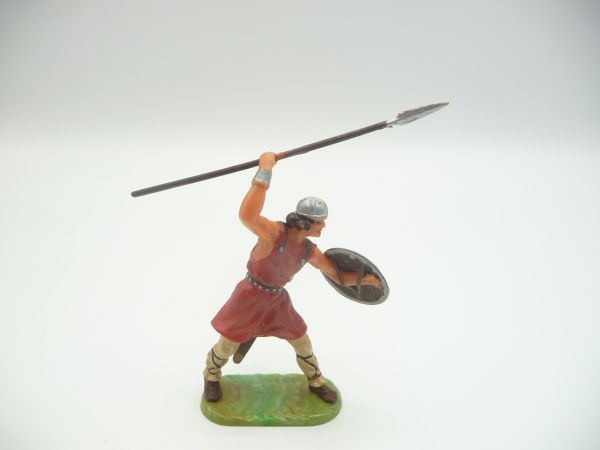 Elastolin 7 cm Norman throwing spear, No. 8838, red