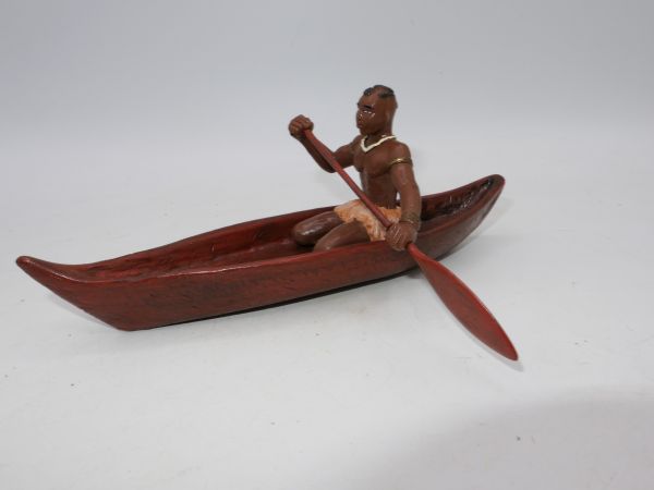 Papo African with boat, length 15 cm