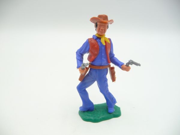 Timpo Toys Cowboy 3. Version stehend, 2 Pistolen schießend - tolle Kombi