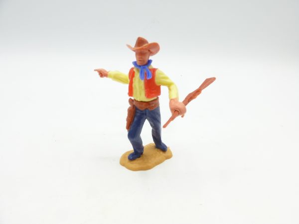 Timpo Toys Cowboy 2. Version stehend, Gewehr seitlich, zeigend