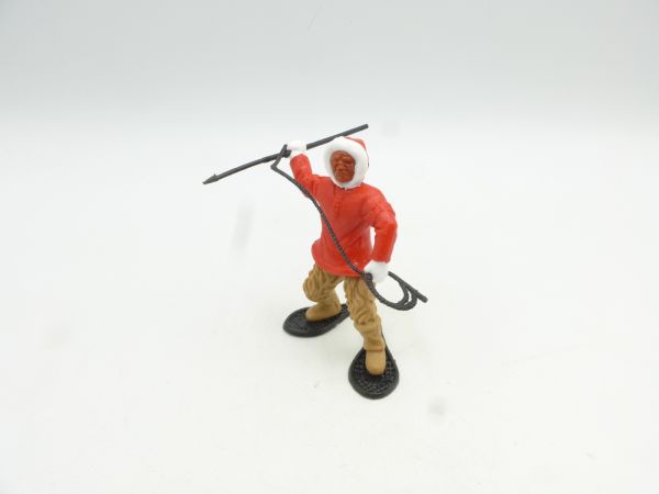 Timpo Toys Eskimo, rot mit Harpune (schwarz)