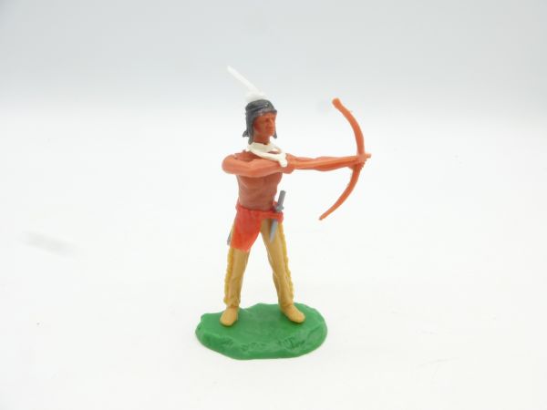 Elastolin 5,4 cm Indianer stehend, Bogen schießend - Top-Zustand