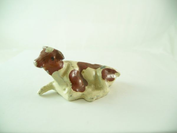 Merten Metall Cow lying, white/brown (suitable for 4 cm figure series)