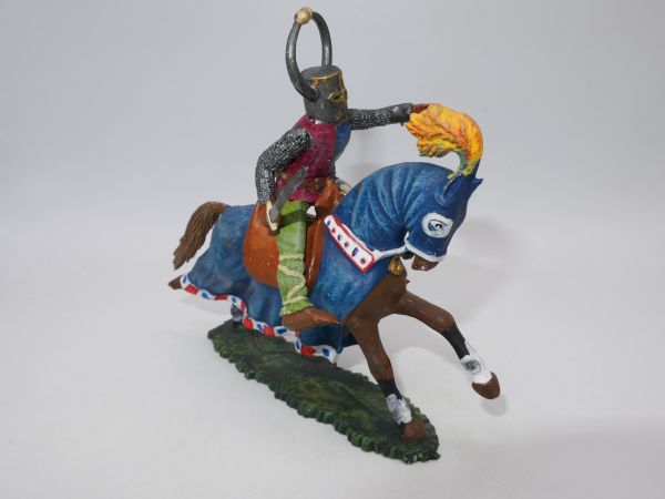 Knight riding with great horse - great modification to 7 cm series