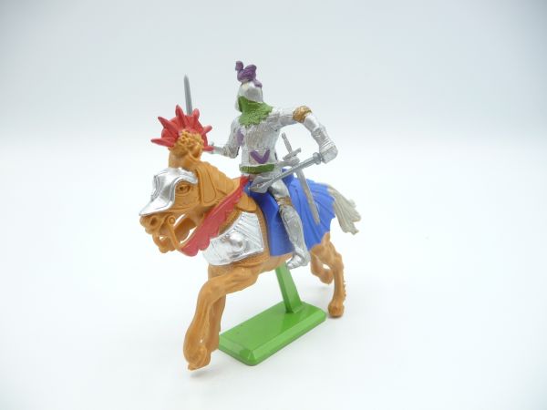 Britains Deetail Knight 2nd version riding with sword + mace