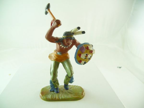 Elastolin 7 cm Indianer tanzend, Nr. 6816, Schurz orange - tolle Bemalung