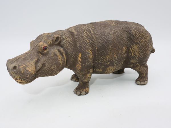 Elastolin Hippopotamus standing - great, early painting