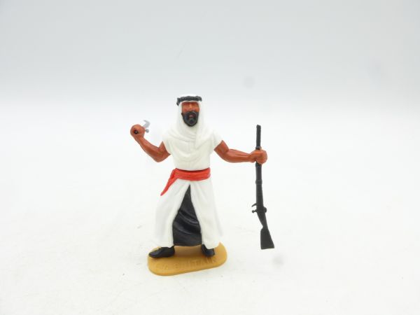 Timpo Toys Arab on foot with sabre + rifle, white