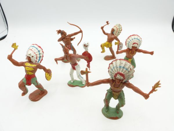 Crescent Toys Set of Indians (6 figures)