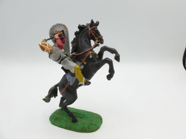 Elastolin 7 cm Norman with mace on horseback, No. 8880