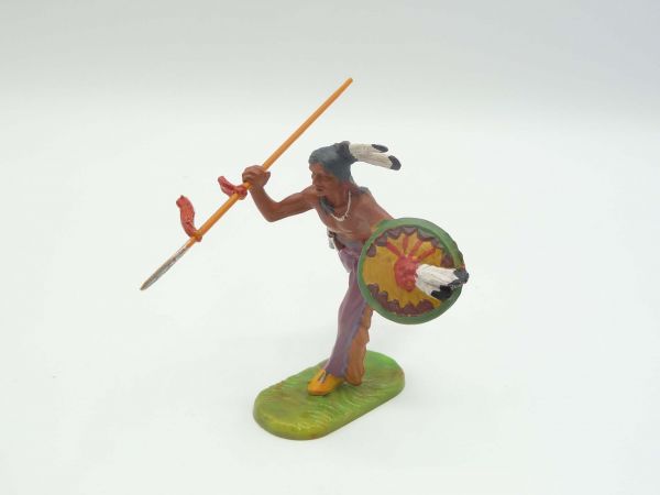 Elastolin 7 cm Indianer mit Speer rennend, Nr. 6827 - schöne Figur