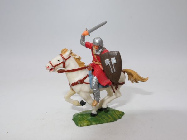 Elastolin 4 cm Normanne mit Schwert zu Pferd, Nr. 8857