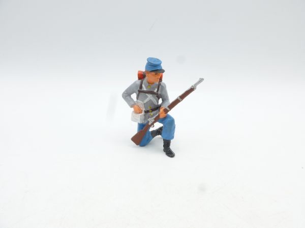 Elastolin 7 cm Südstaaten, Soldat kniend ladend, Nr. 9187