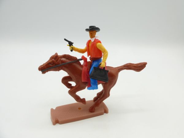 Plasty Cowboy riding with pistol + bag