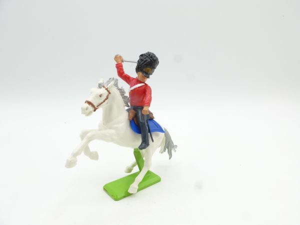Britains Deetail Waterloo soldier riding, striking with sabre - top condition