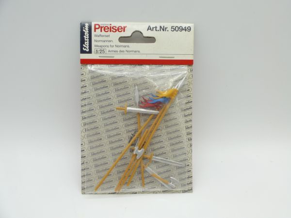 Preiser 7 cm Weapon set (11 pieces) for Normans, No. 50949 - orig. packaging, sealed