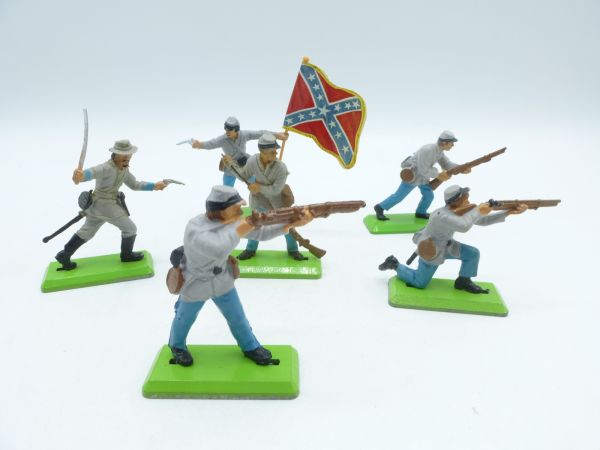 Britains Deetail Set of Southerners standing (6 figures), 2nd version