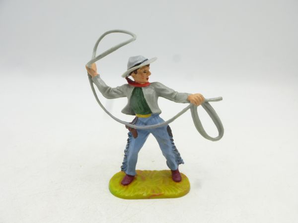 Elastolin 7 cm Cowboy / Trapper mit Lasso, J-Figur, Version 1, Nr. 6920