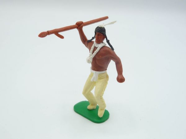 Timpo Toys Indian with thick brown original spear - variation