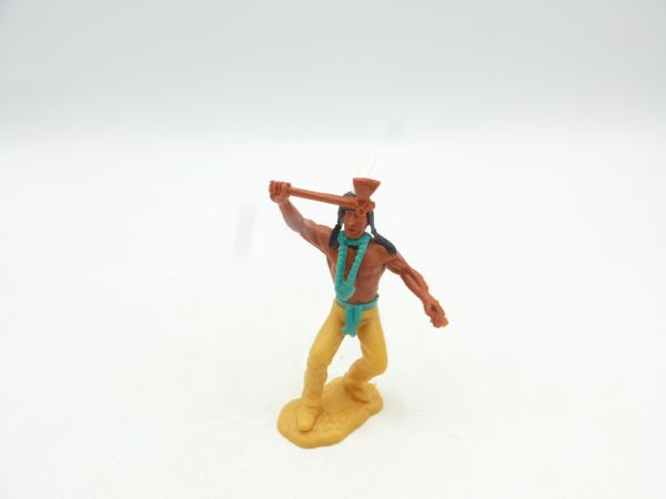Timpo Toys Indianer 3. Version (großer Kopf) stehend mit Tomahawk