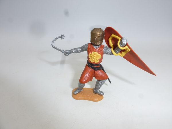 Timpo Toys Medieval knight standing, brown with golden head - original (!)