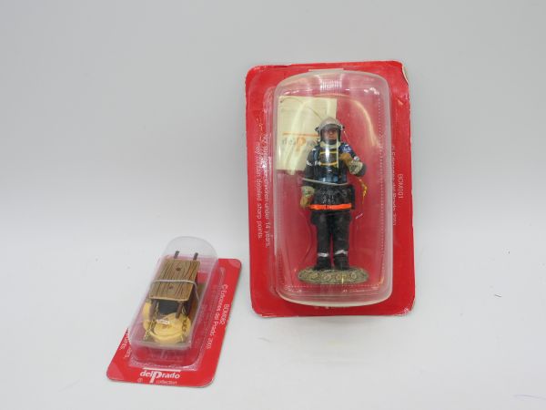 del Prado French Fireman incl. Accessories, BOM 001 + BOM 082 - OVP