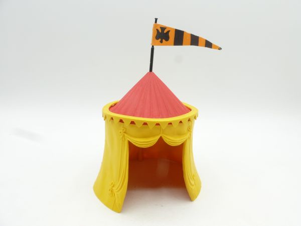 Timpo Toys Knight's tent (yellow, red roof, yellow border)