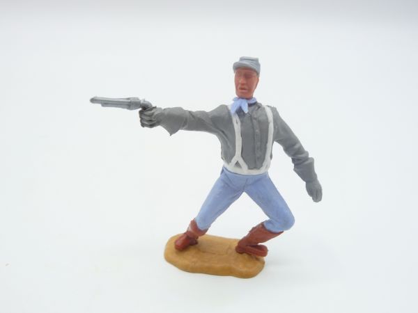Timpo Toys Confederate Army soldier 2nd version standing, firing pistol