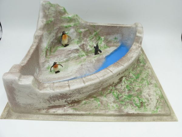 Elastolin Tiergehege mit Wassergraben, inkl. Pinguine