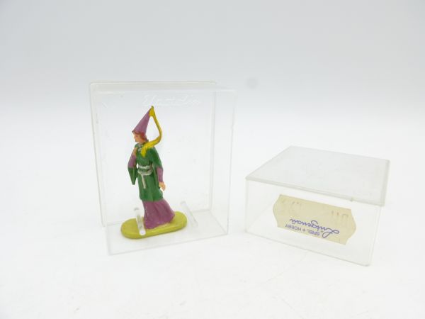 Elastolin 4 cm Damsel, no. 8810, green/purple - orig. packaging with original price tag