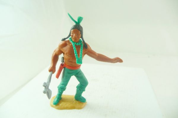 Timpo Toys Indian 3rd version standing with tomahawk, arm stretched out