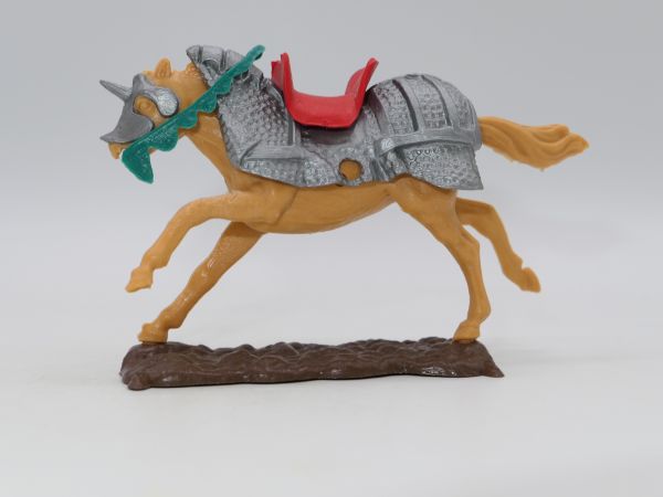 Timpo Toys Armoured horse, beige, long-running