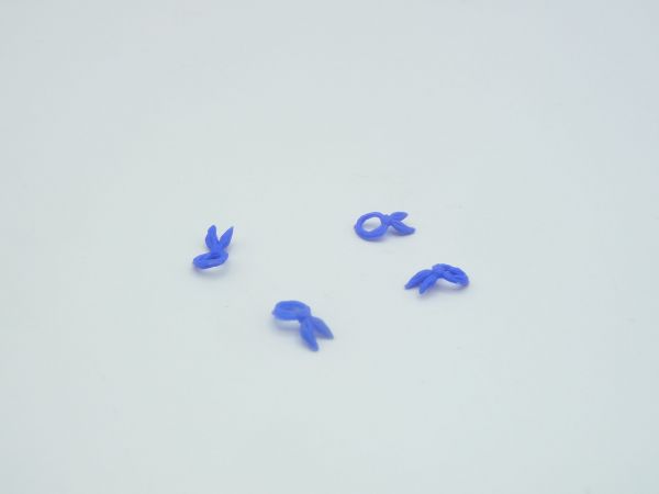 Timpo Toys 4 small neckerchiefs, medium blue - rare