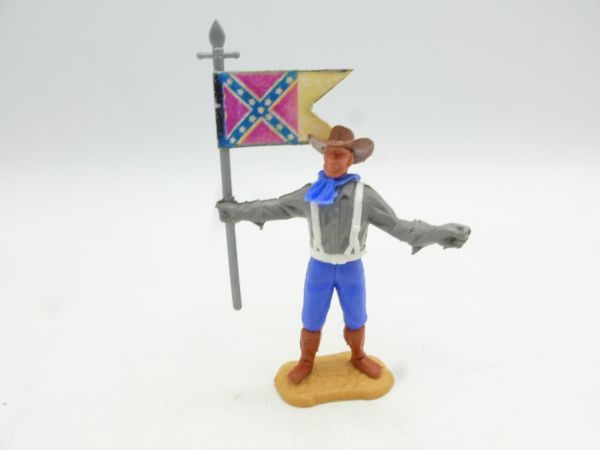 Timpo Toys Southerner 1st version standing with beautiful paper flag