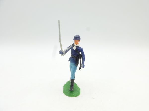 Elastolin 5,4 cm Union Army soldier riding with sabre + pistol