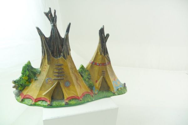 Elastolin composition Double-tent diorama - very nice replica, great condition