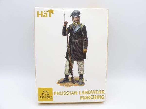 HäT 1:72 Prussian Landwehr marching, Nr. 8309 - OVP, Teile am Guss