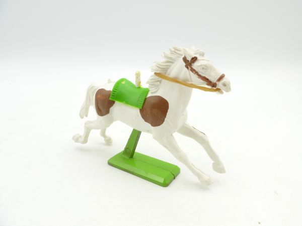 Britains Deetail Mustang, white/brown, long-running with green blanket