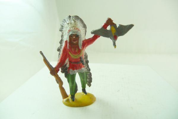 Merten 4 cm Indianer mit Beutetier + Gewehr