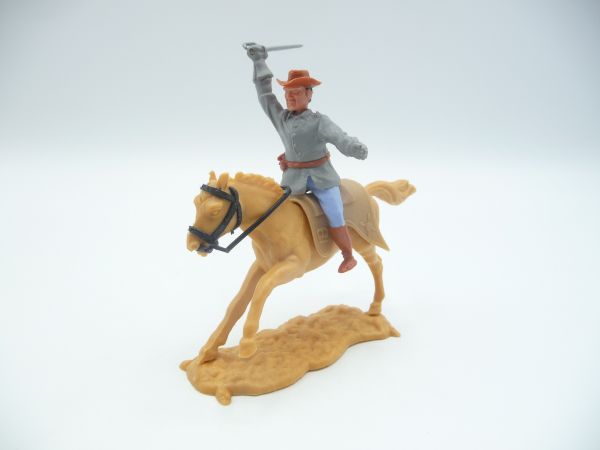 Timpo Toys Confederate Army soldier 3rd version, officer with sabre