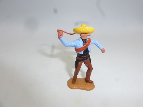 Timpo Toys Mexican standing, light blue with whip