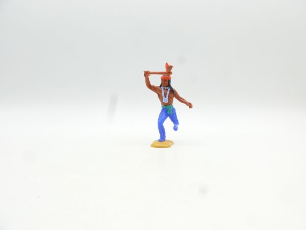 Timpo Toys Indianer 3. Version (großer Kopf) laufend mit Tomahawk