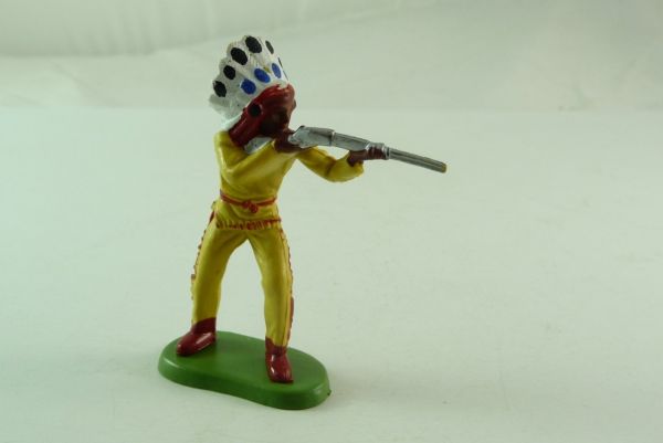 Britains Swoppets Indian, firing with rifle - unused