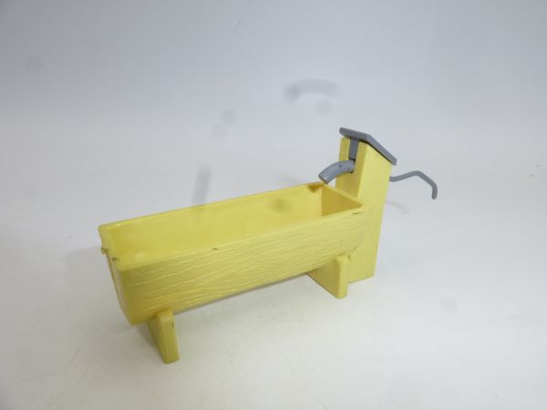 Timpo Toys Watering trough, beige/yellow/grey - great, rare colour combination