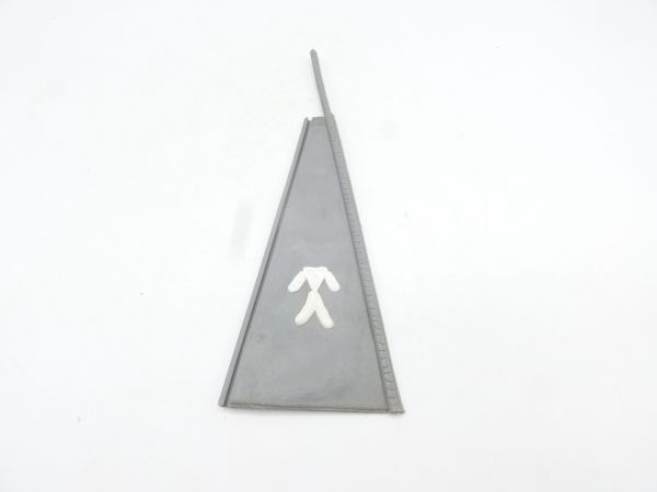 Timpo Toys Zeltteil, grau mit weißem Emblem - extrem selten