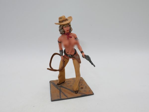 Phoenix Models Cowgirl mit Pistole + Lasso (Gesamthöhe 8,5 cm)