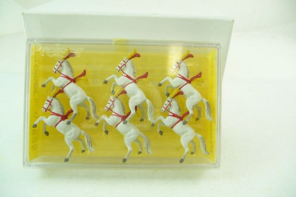Preiser H0 6 circus horses, No. 625 - orig. packaging, top condition