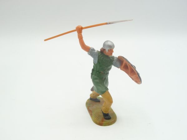 Elastolin 7 cm Norman throwing spear, No. 8841, dark green